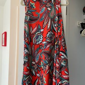 Orange patterned dress